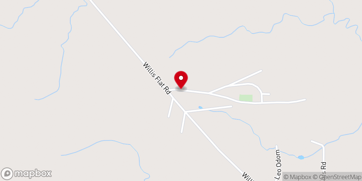 Map showing location of Humble Baptist Church