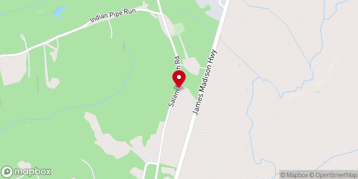 Map showing location of St James Baptist Church