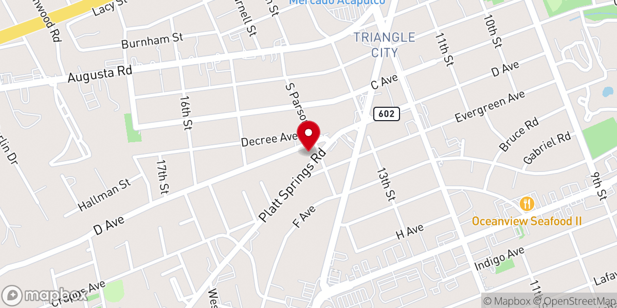 Map showing location of City of Hope Worship Center