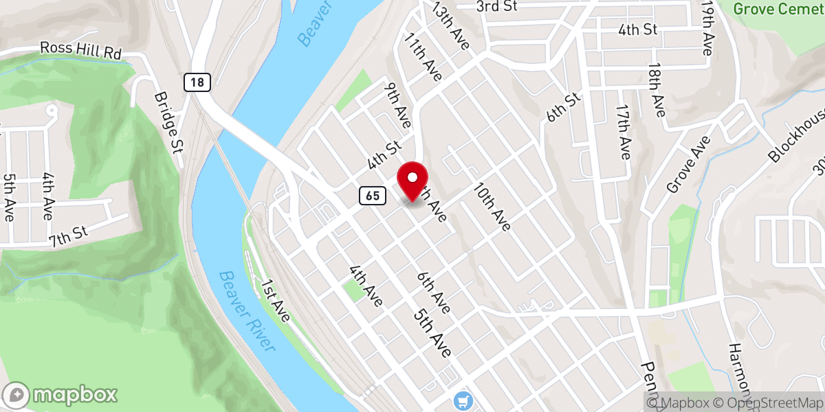 Map showing location of Holy Family Church - Our Lady of the Valley Parish