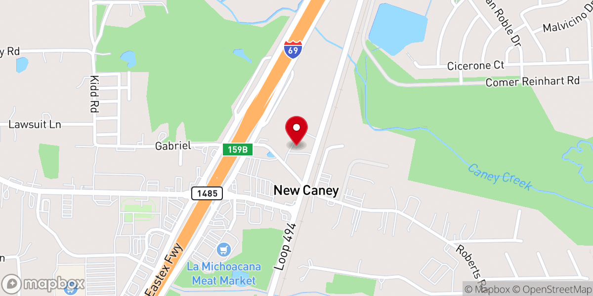 Map showing location of St. John of the Cross Catholic Church
