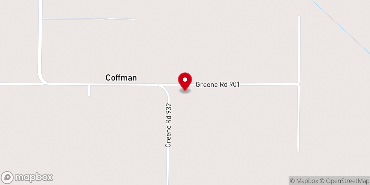 Map showing location of Robb Chapel Baptist Church