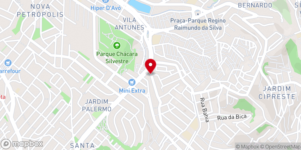 Map showing location of Igreja Pentecostal Diante da Sua Glória
