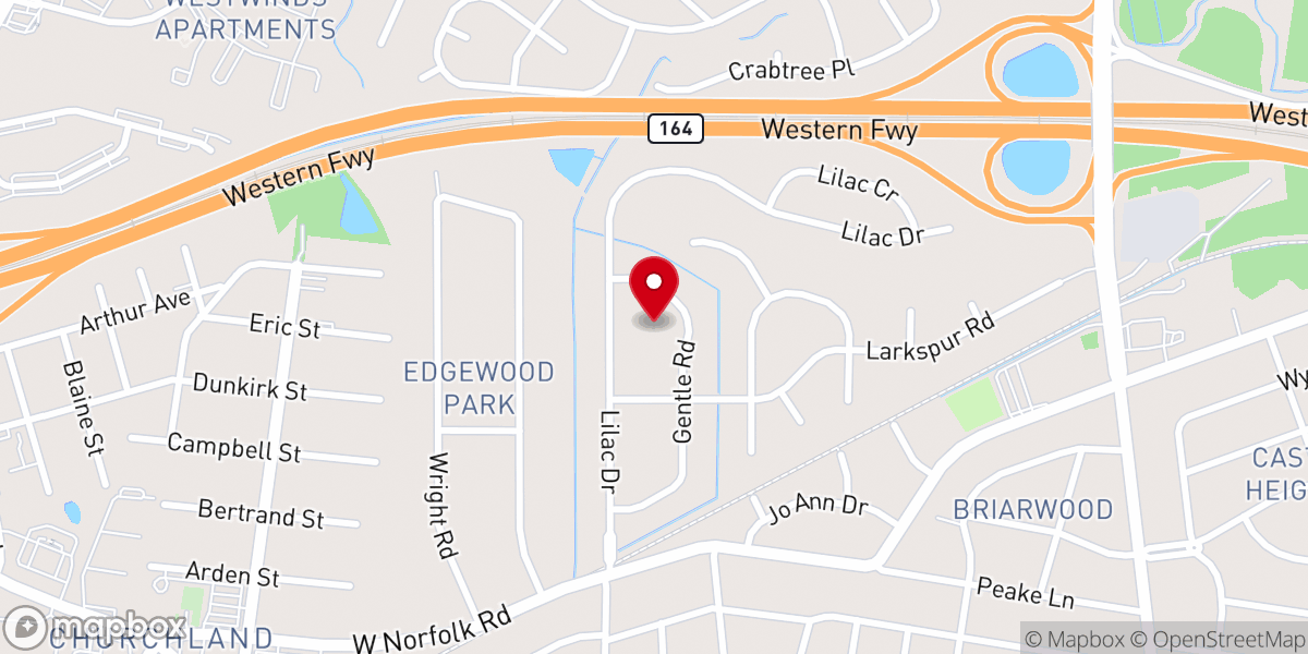 Map showing location of Great Joy Church of Tidewater