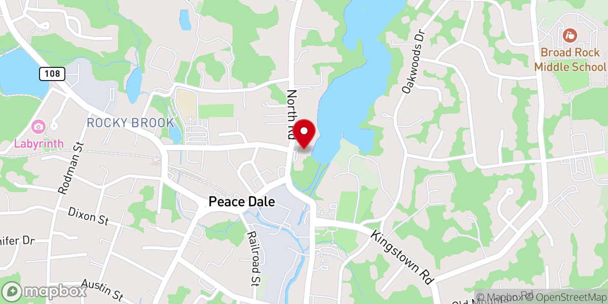 Map showing location of Unitarian Universalist Congregation of South County