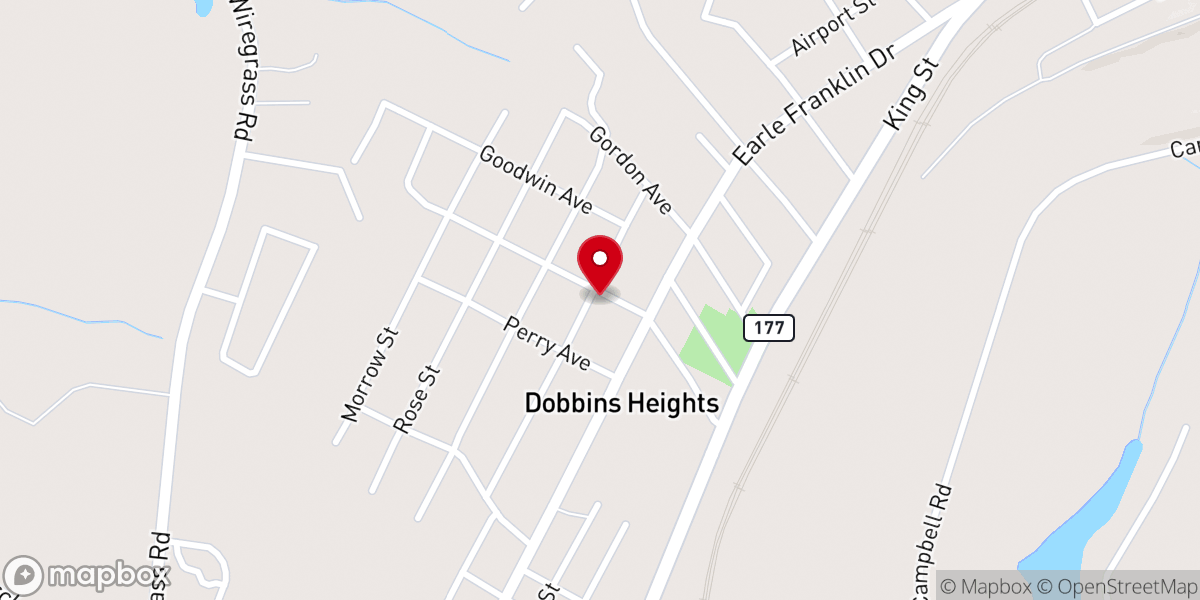 Map showing location of New Bethel AME Zion Church