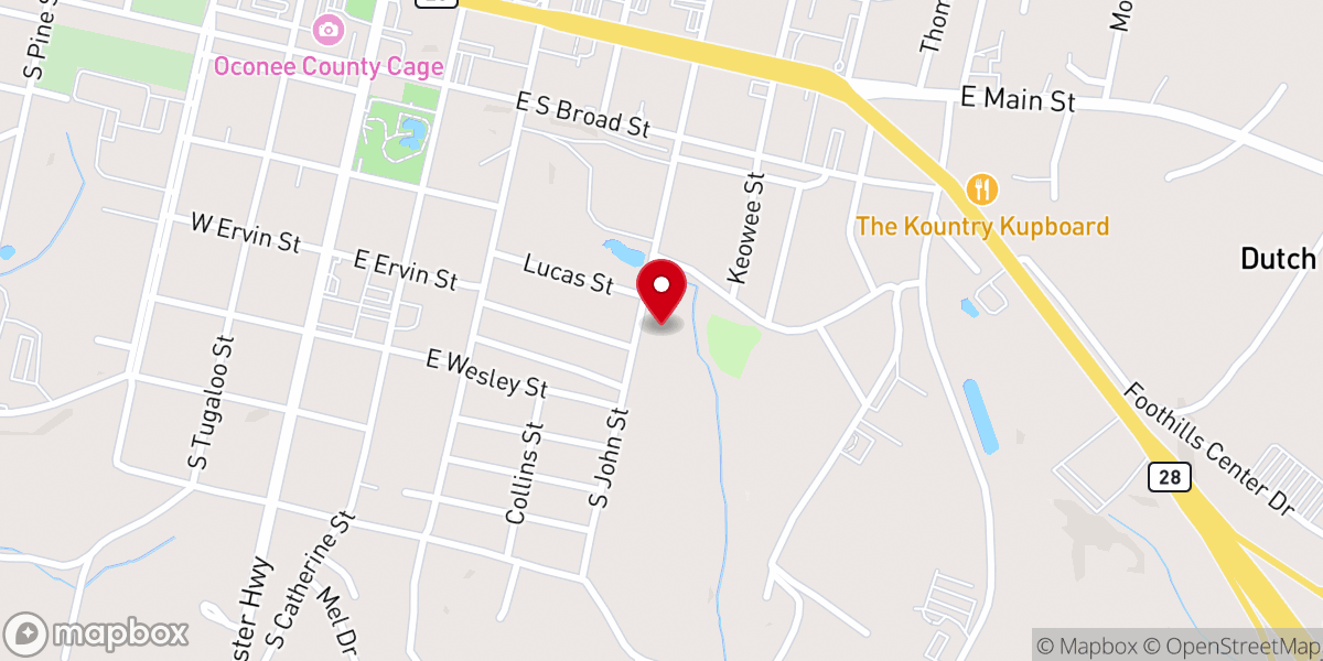 Map showing location of The Potter's House Church