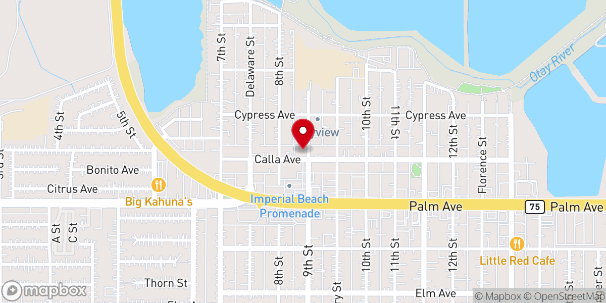 Map showing location of South Coast Church Assemblies of God