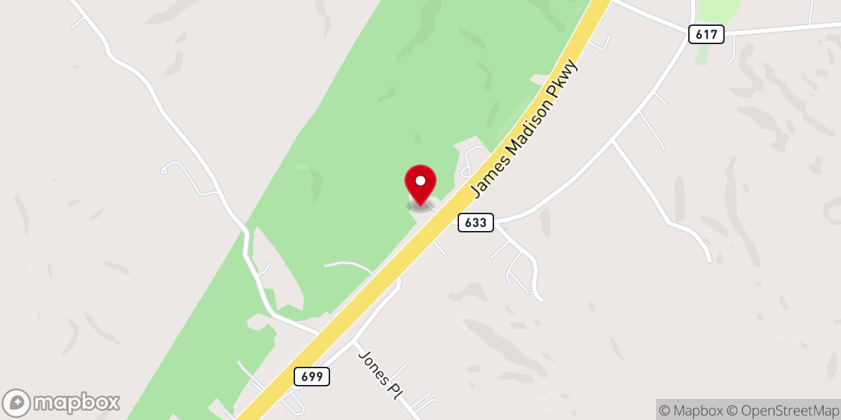 Map showing location of Mt Carmel Baptist Church