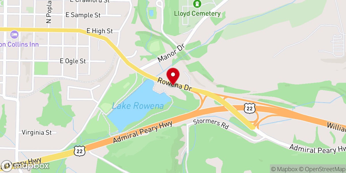 Map showing location of Lakeside Community Church of the Nazarene
