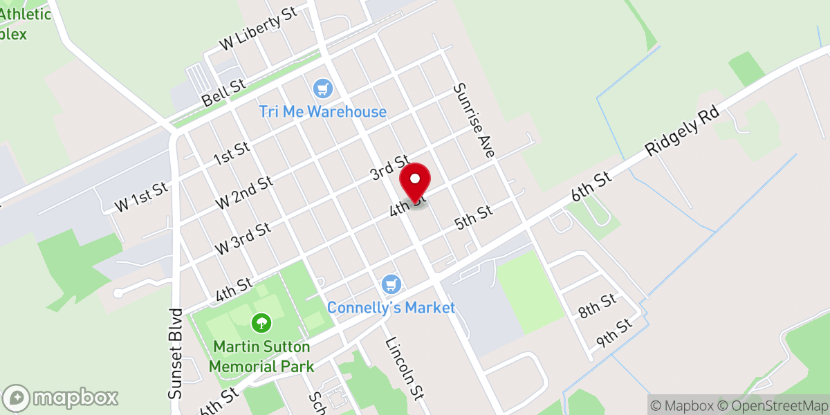Map showing location of Saint Benedict Roman Catholic Church