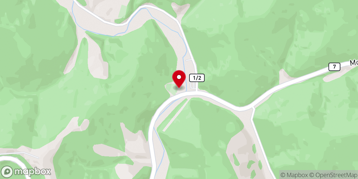 Map showing location of Thomas Chapel United Methodist Church