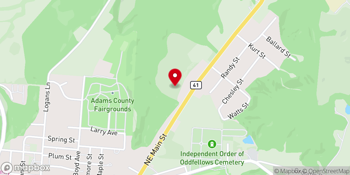 Map showing location of Cornerstone Church
