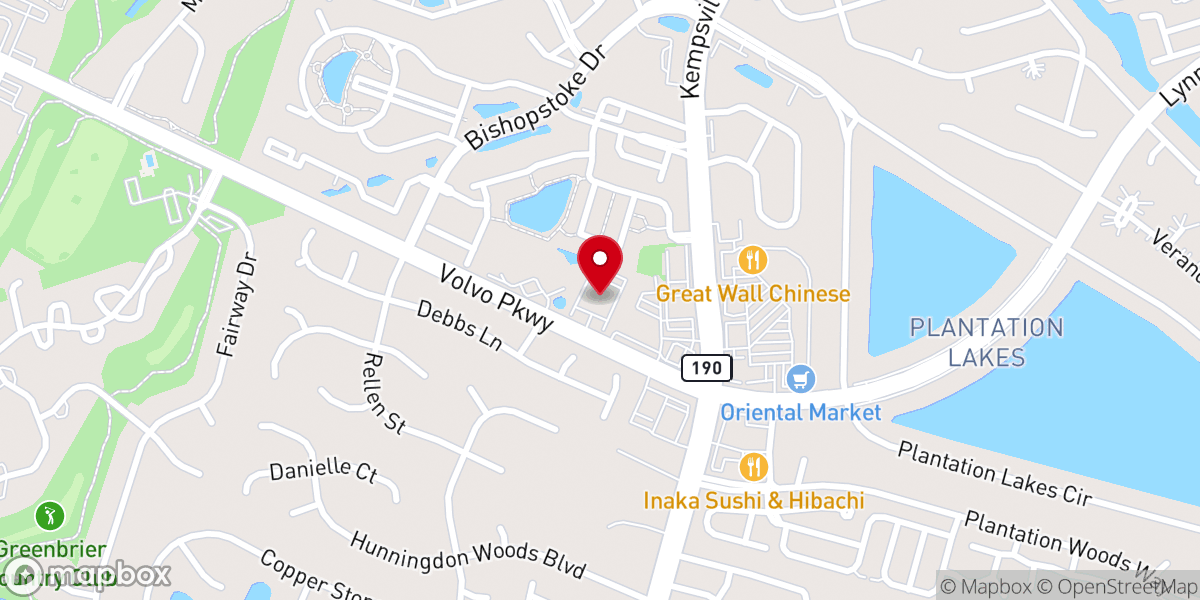Map showing location of First Baptist Norfolk