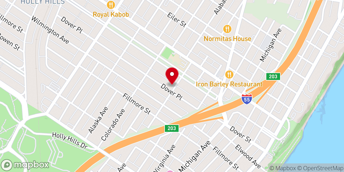 Map showing location of Kingsway Baptist Church