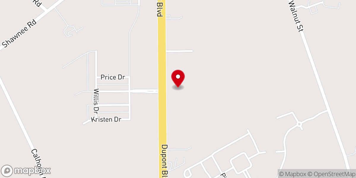 Map showing location of Milford Church of Christ