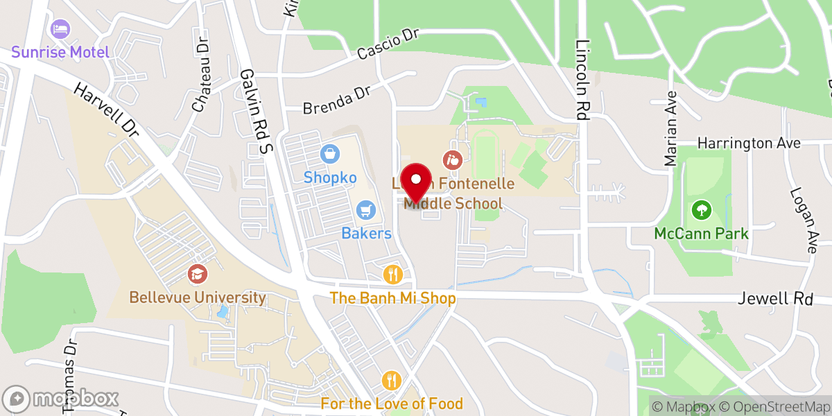 Map showing location of New Life Baptist Church