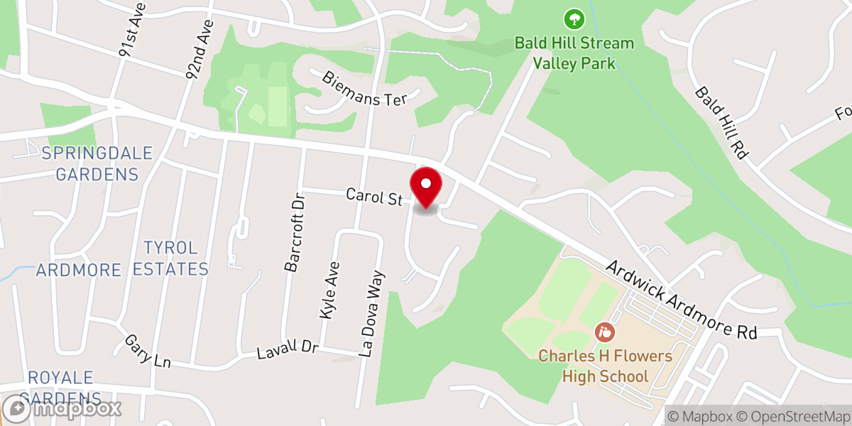 Map showing location of Springdale Community Church
