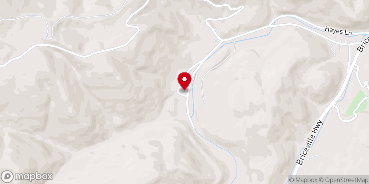 Map showing location of Tennessee Hollow Church