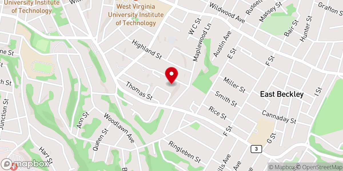 Map showing location of St John United Holy Church