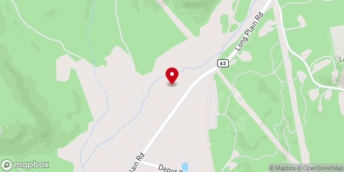 Map showing location of Mt. Toby Monthly Meetinghouse