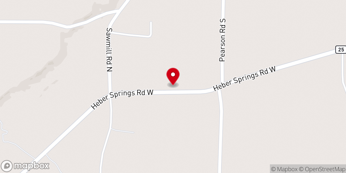 Map showing location of Pines Baptist Church