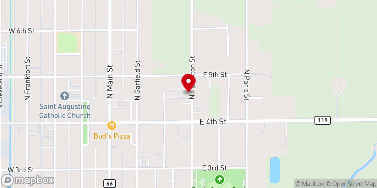 Map showing location of Calvary Chapel Baptist Church