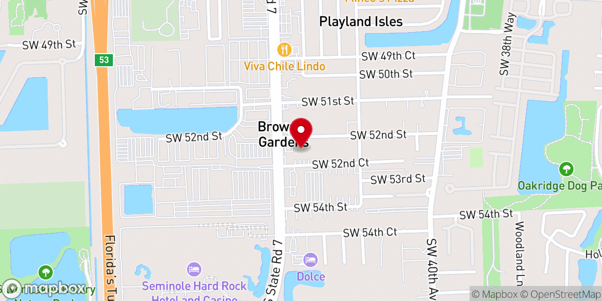Map showing location of Iglesia De Dios Pentecostal M.I. - Davie