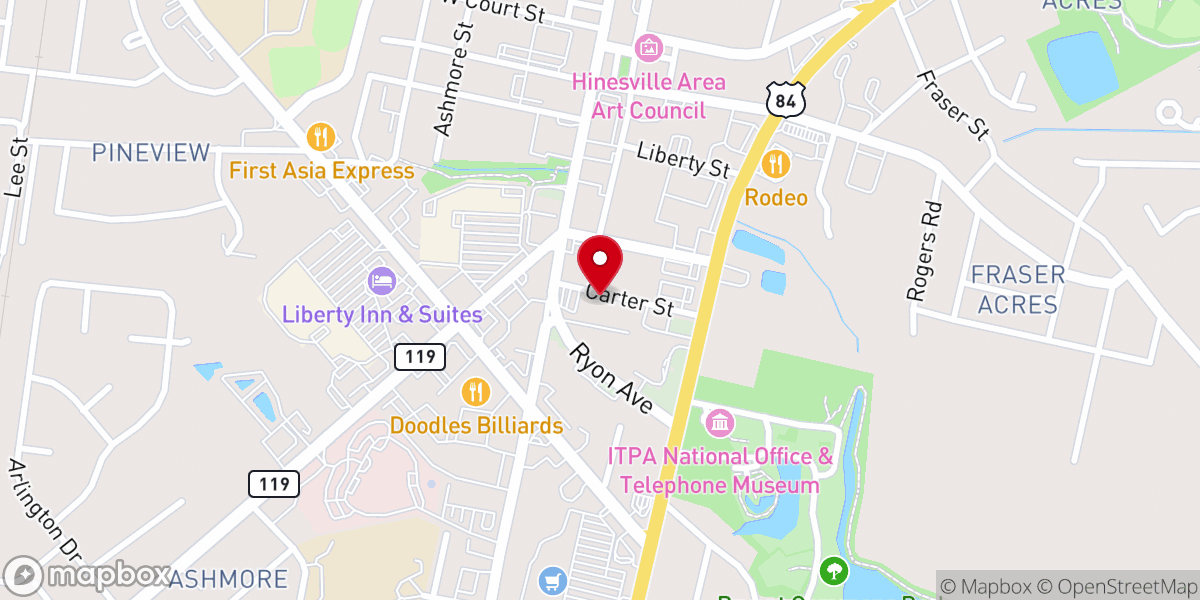 Map showing location of Cathedral Of Praise