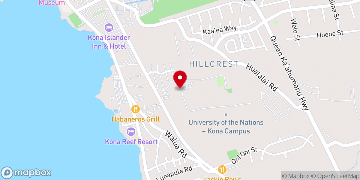 Map showing location of kona prayer room