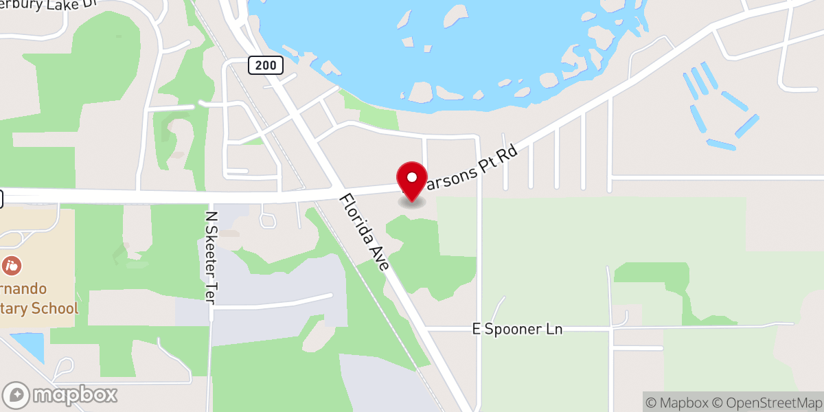 Map showing location of First Baptist Church-Hernando