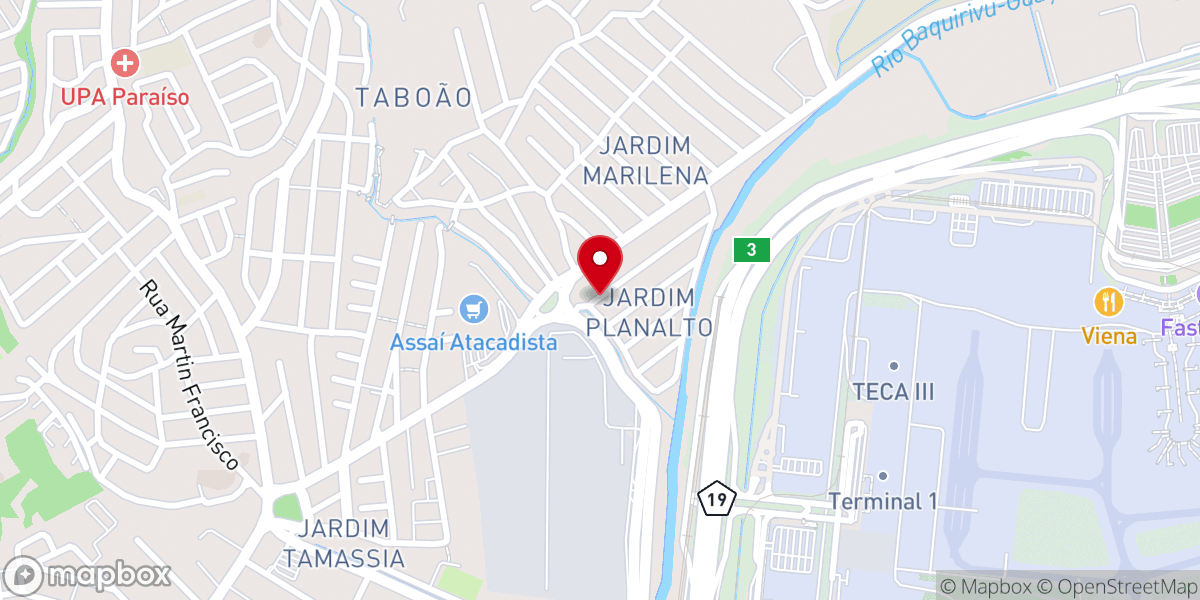Map showing location of Igreja Evangélica Congregacional Vale Da Bênção Guarulhos SP