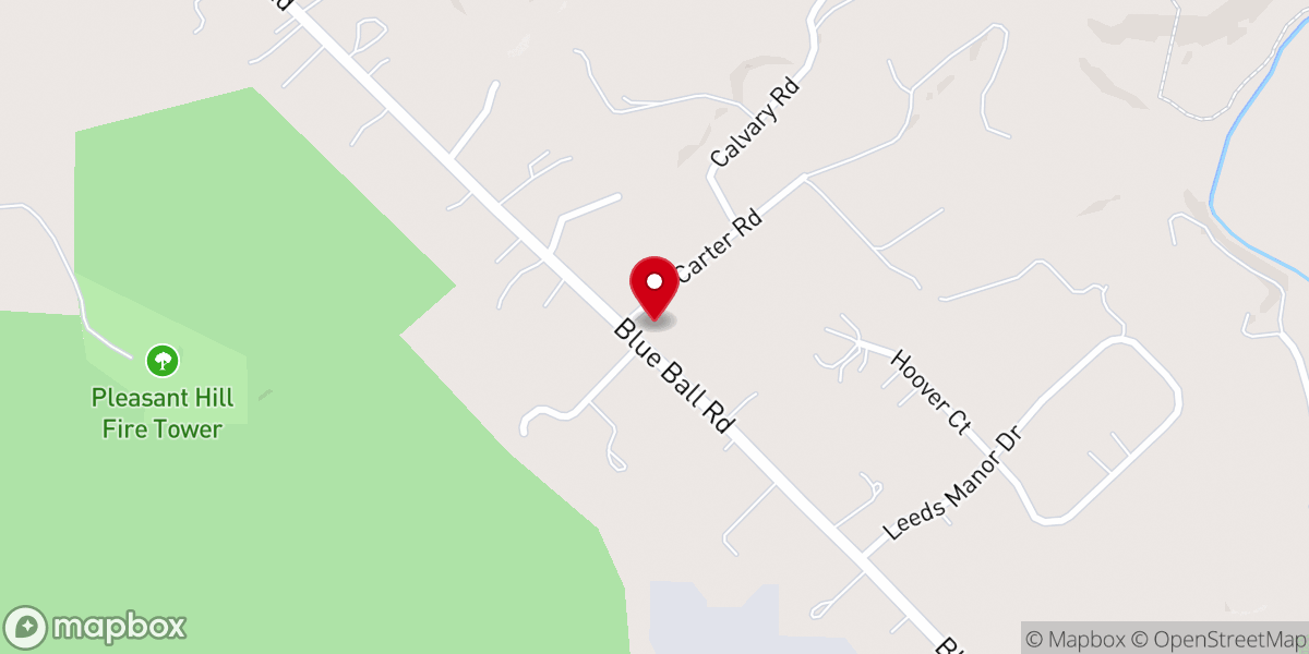 Map showing location of Pine Grove Baptist Church