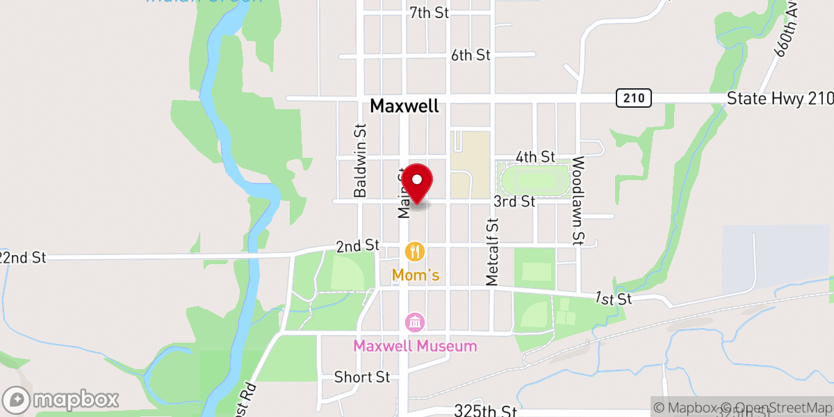 Map showing location of First Presbyterian Church