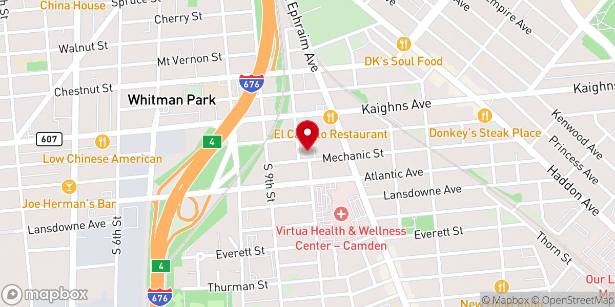 Map showing location of St Joseph's Church