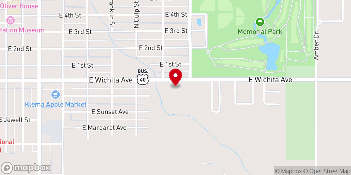 Map showing location of Otterbein United Methodist Young
