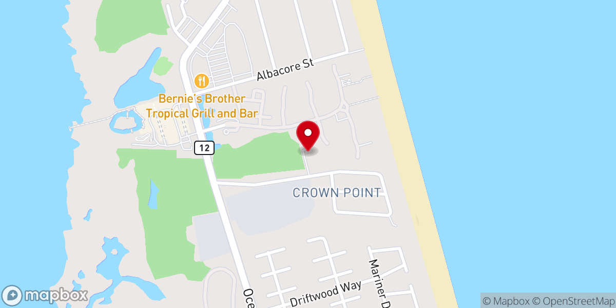 Map showing location of Crown Point