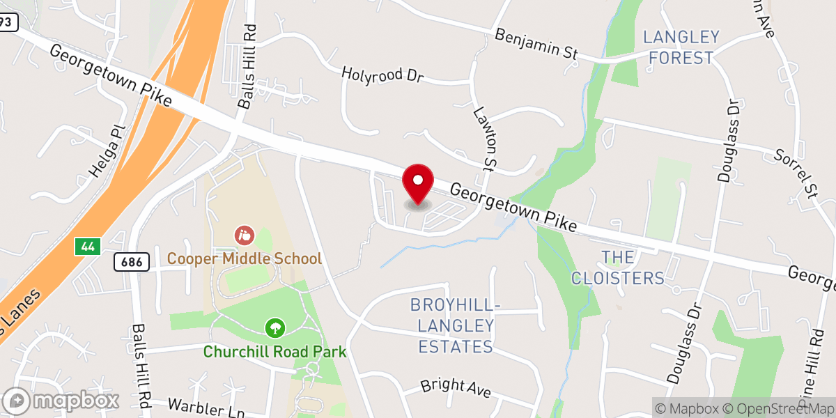 Map showing location of Saint Luke Catholic Church