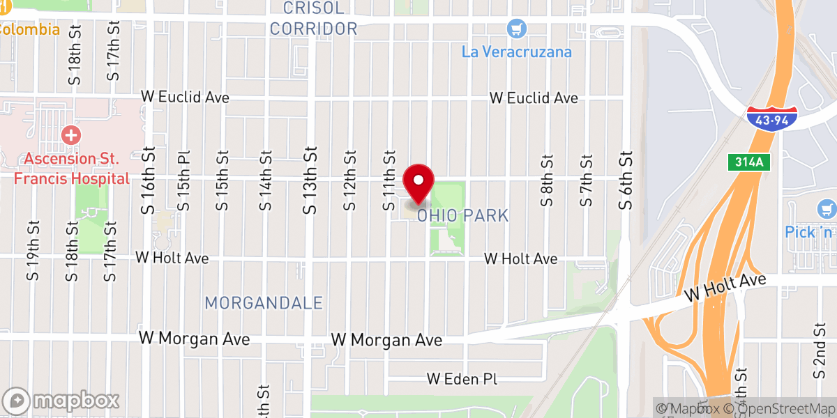 Map showing location of St. Helen Church - St. John Paul II Parish