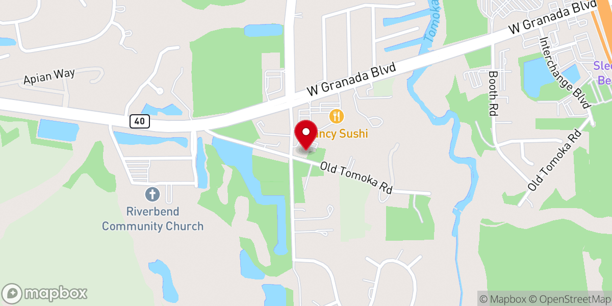Map showing location of Oasis Church