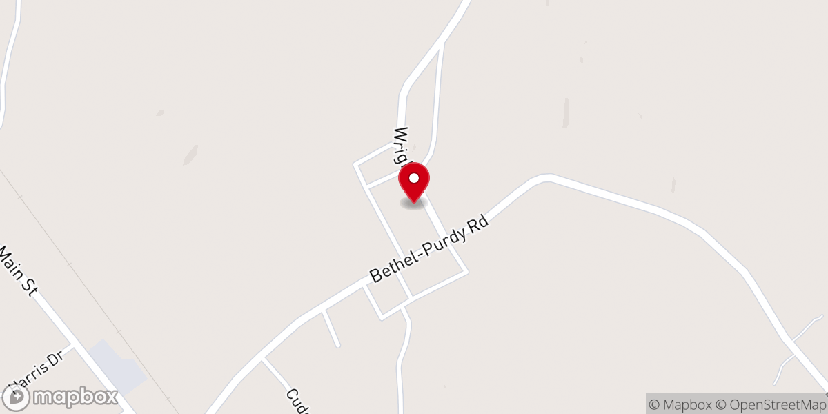 Map showing location of New Bethel U.M Church