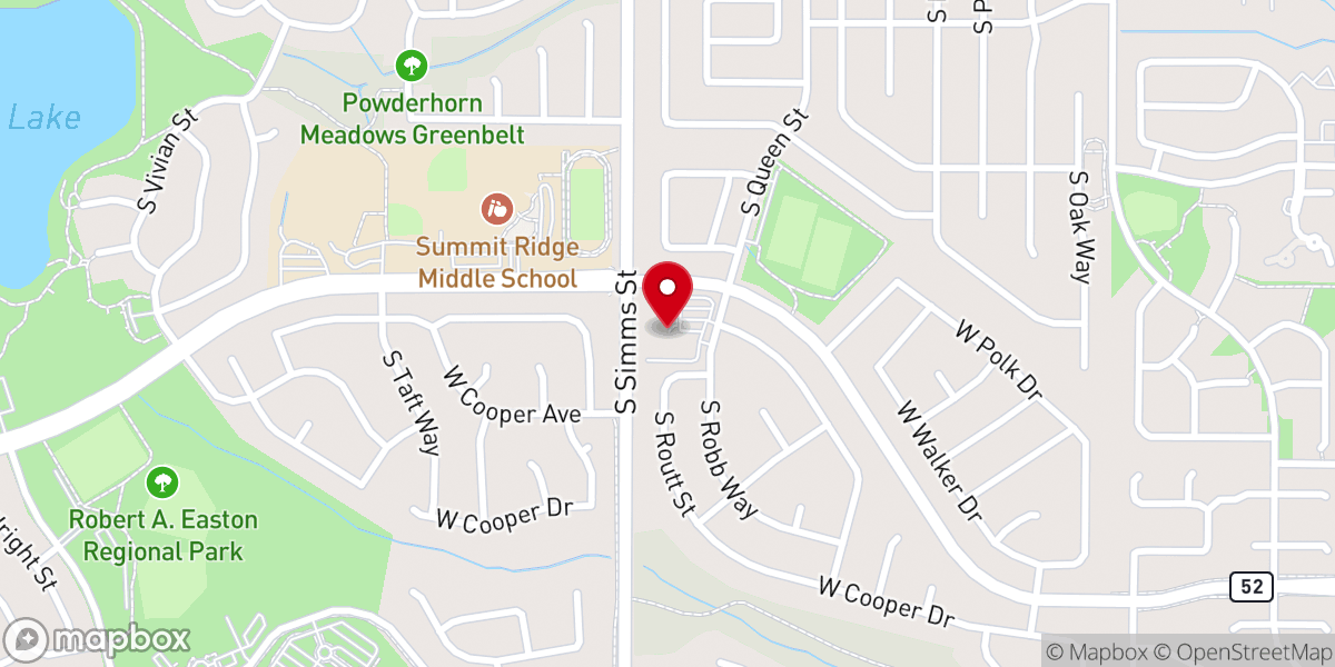 Map showing location of Abiding Hope Church
