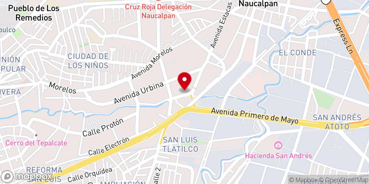 Map showing location of Iglesia Universal del Reino de Dios