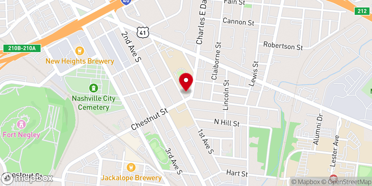 Map showing location of Seay Hubbard United Methodist Church