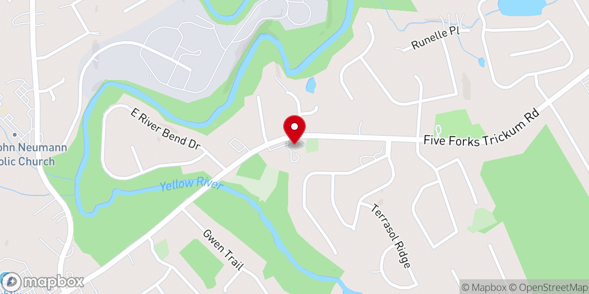 Map showing location of Yellow River Baptist