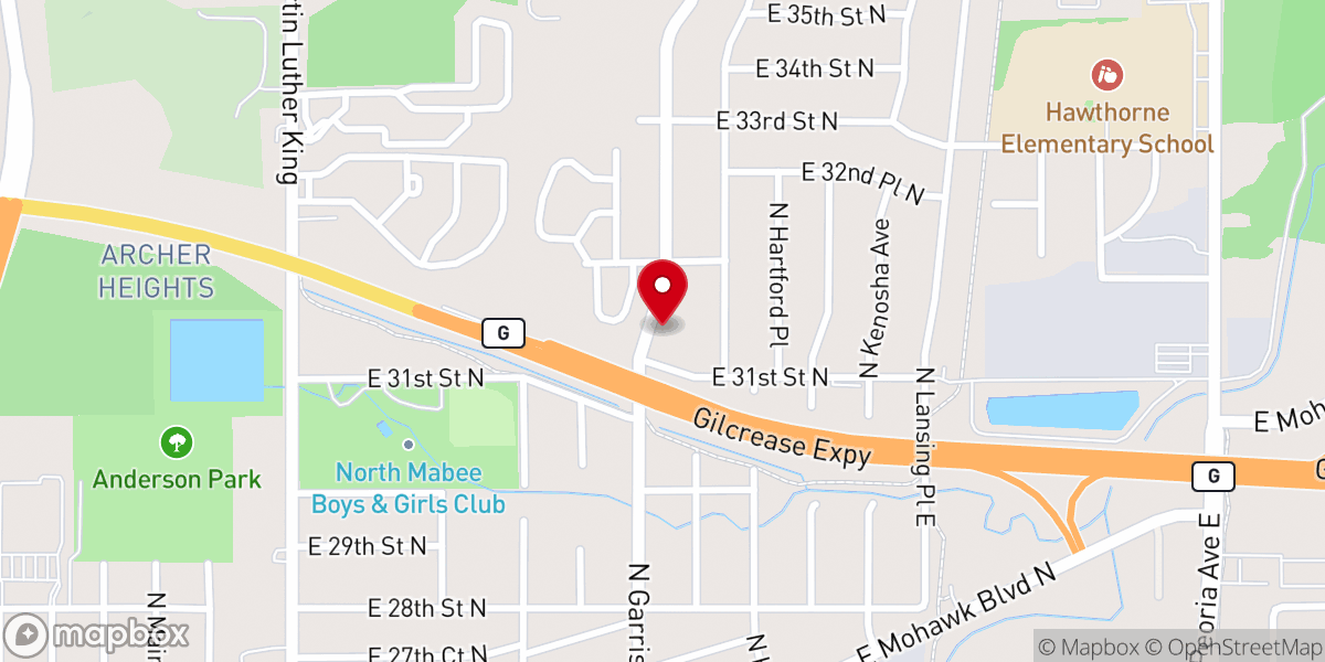 Map showing location of St Andrew Christian Church