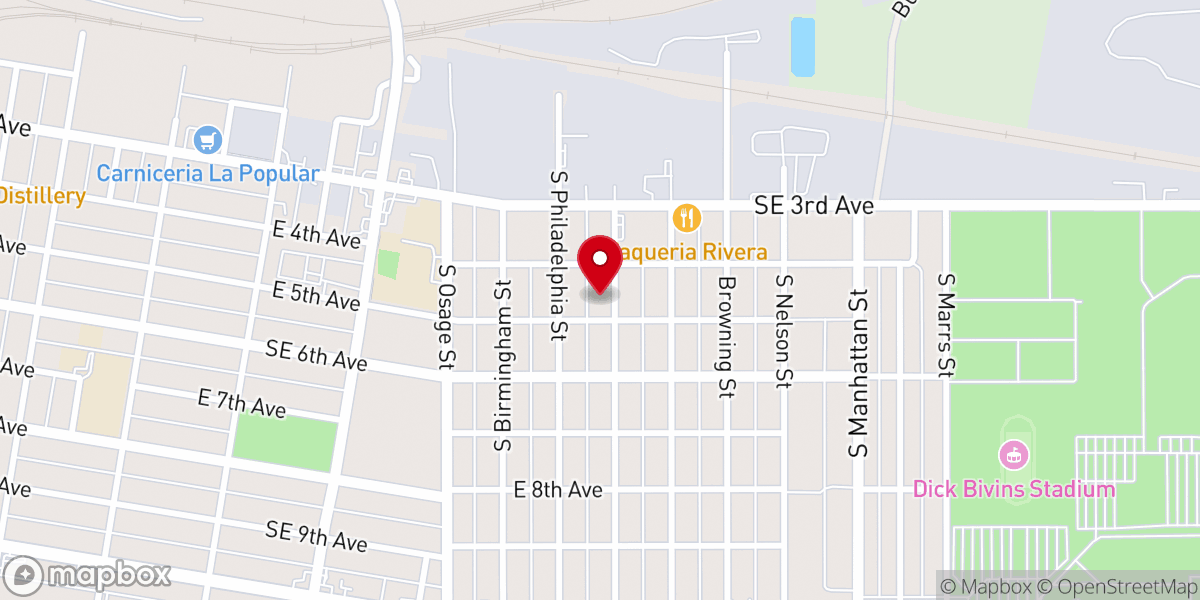 Map showing location of New Life Outreach Ministries