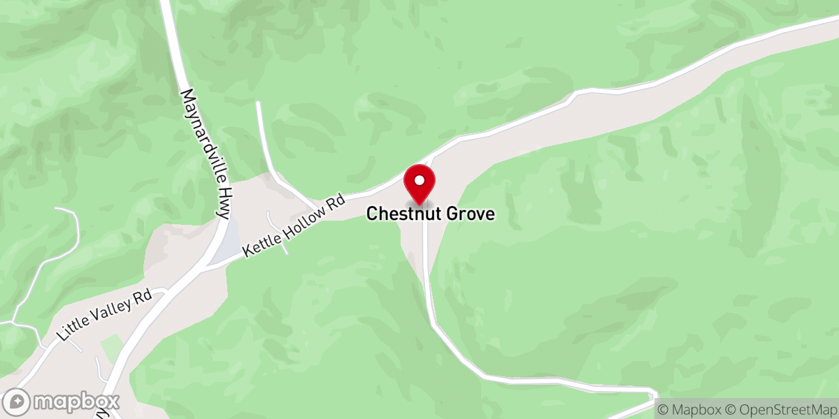 Map showing location of Chestnut Grove Missionary Baptist Church