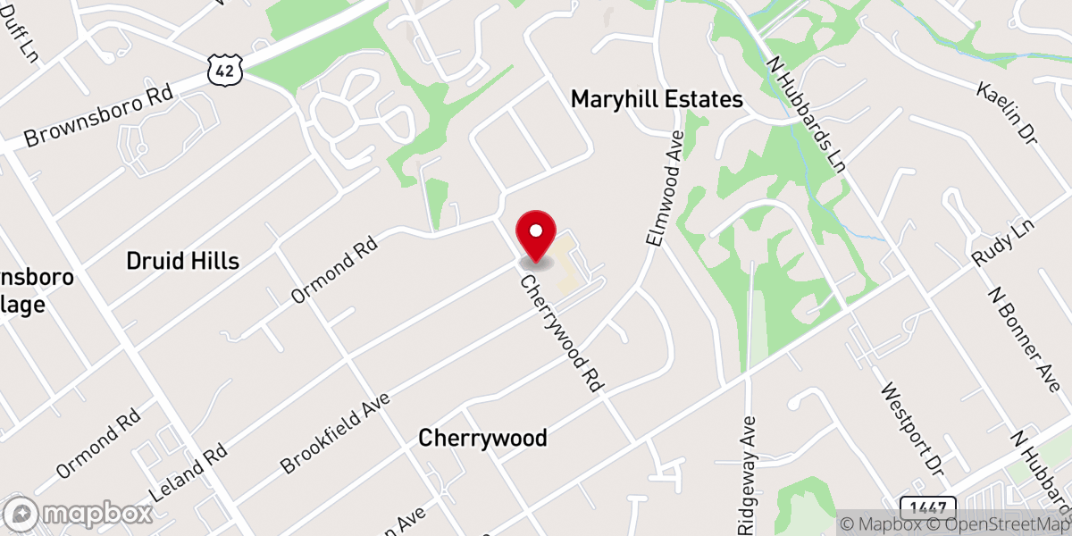 Map showing location of Holy Trinity Catholic Church