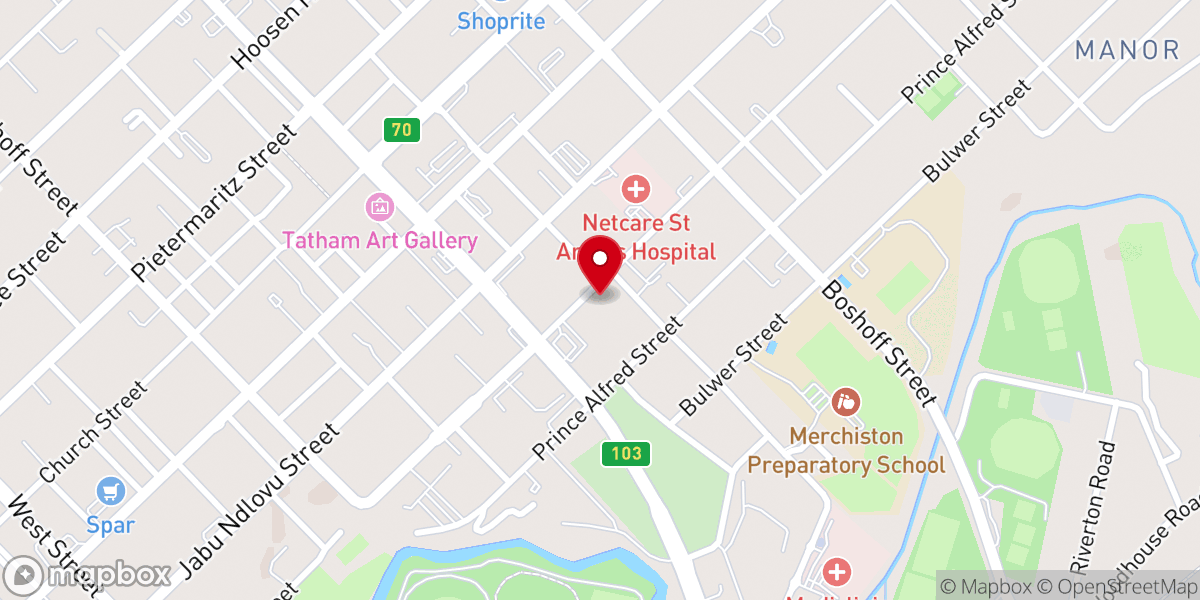 Map showing location of The Redeemed Christian Church Of God